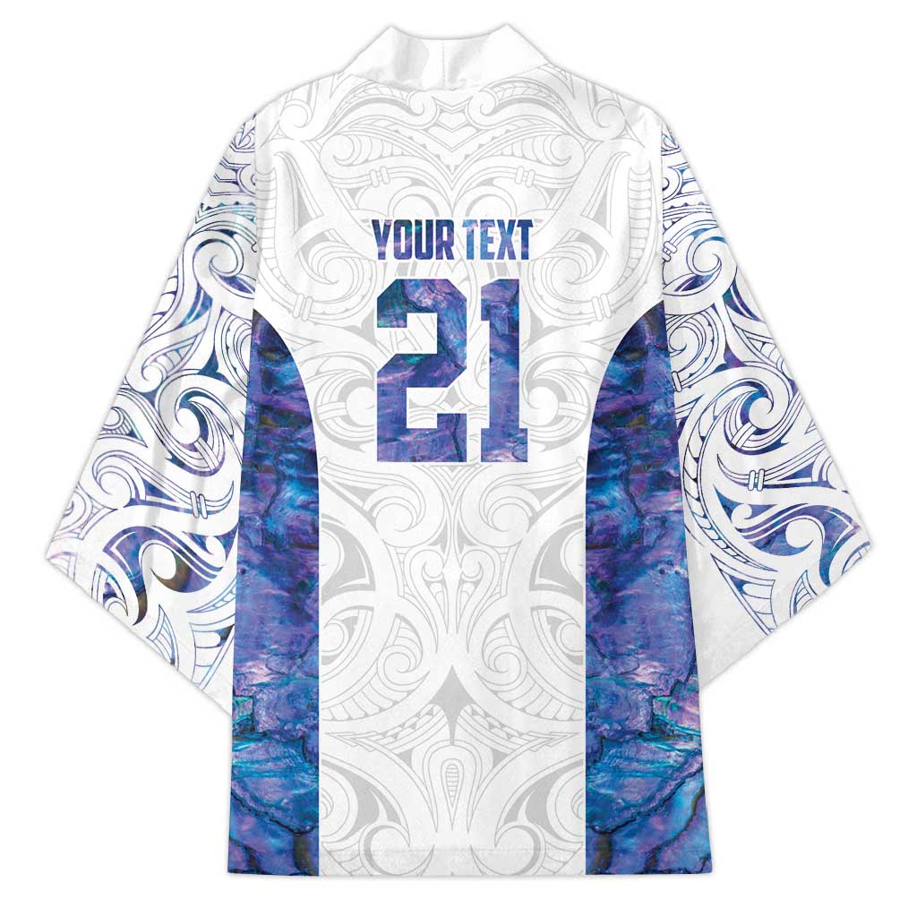 Custom New Zealand Aotearoa Kimono Purple Maori Paua Shell Indigenous - Polynesian Pride