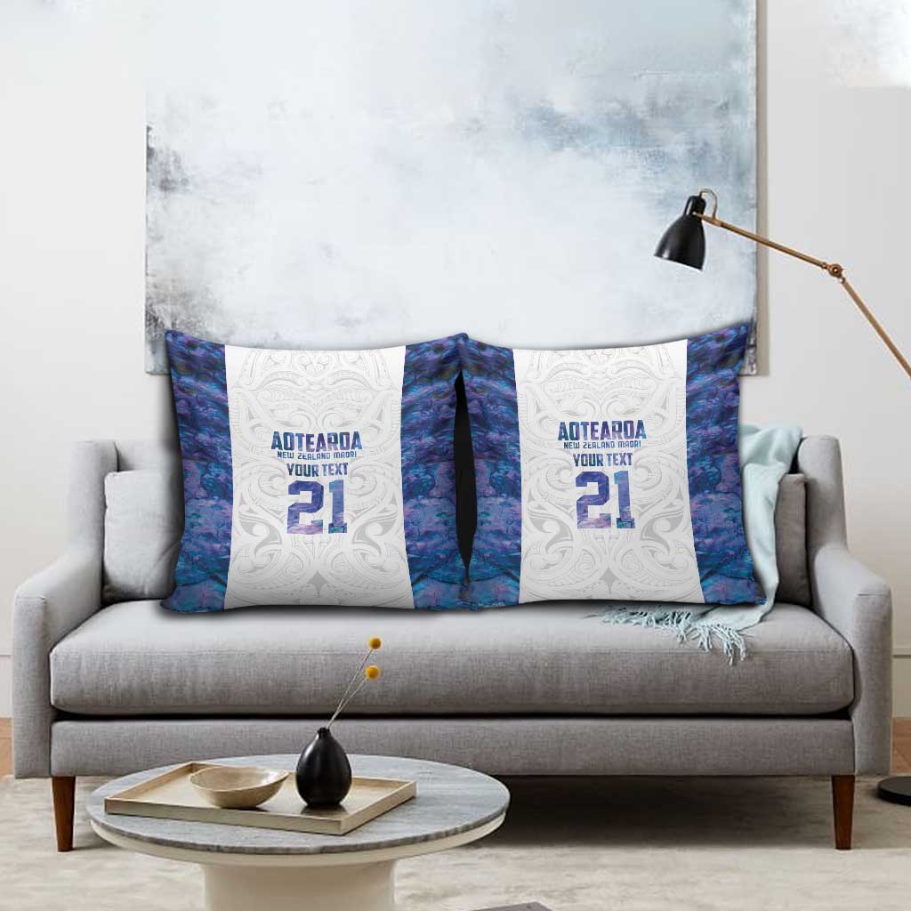 Custom New Zealand Aotearoa Pillow Cover Purple Maori Paua Shell Indigenous LT9 - Polynesian Pride