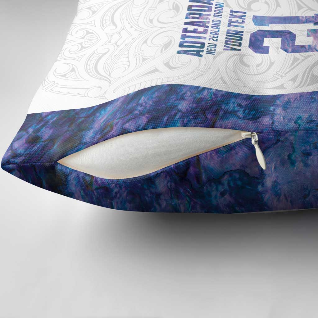 Custom New Zealand Aotearoa Pillow Cover Purple Maori Paua Shell Indigenous LT9 - Polynesian Pride