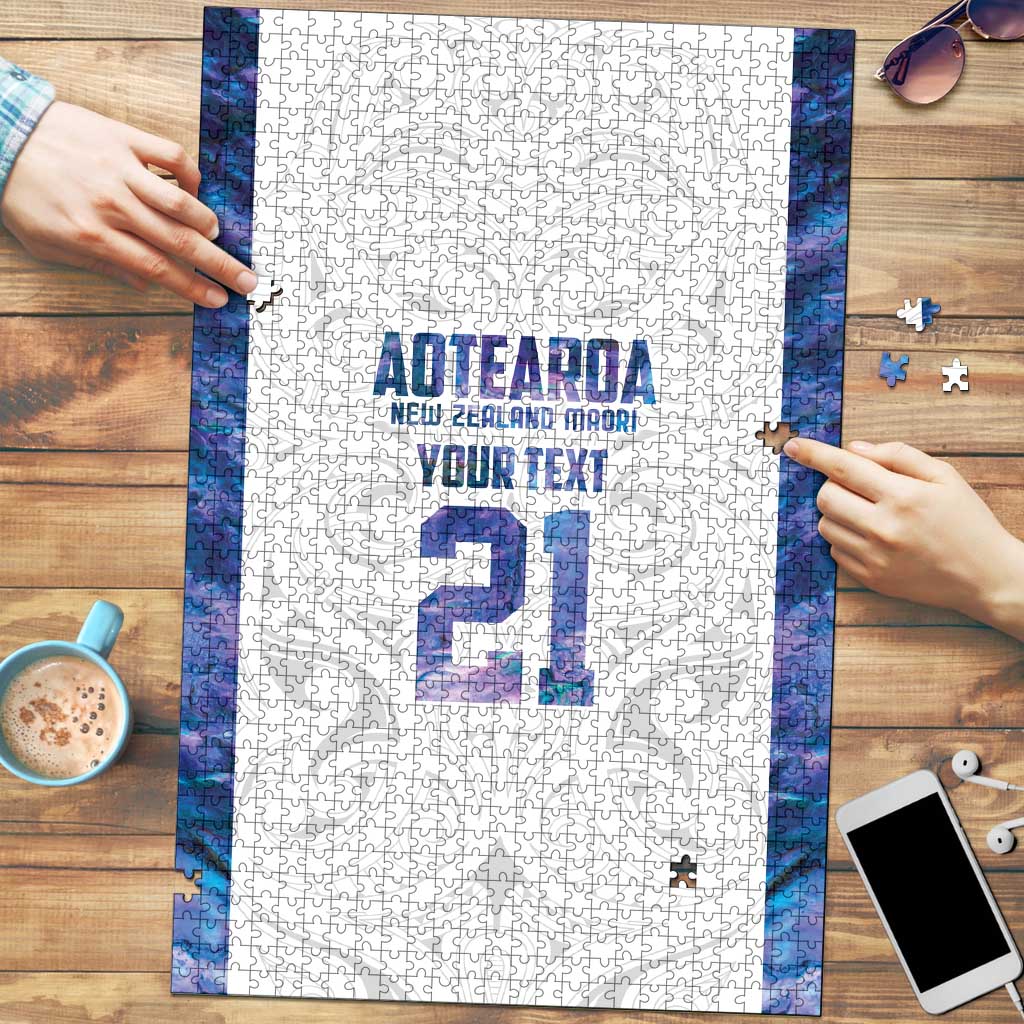 Custom New Zealand Aotearoa Puzzle Purple Maori Paua Shell Indigenous - Polynesian Pride