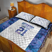 Custom New Zealand Aotearoa Quilt Bed Set Purple Maori Paua Shell Indigenous - Polynesian Pride
