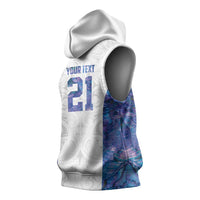 Custom New Zealand Aotearoa Sleeveless Hoodie Purple Maori Paua Shell Indigenous LT9 - Polynesian Pride