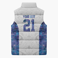 Custom New Zealand Aotearoa Sleeveless Puffer Jacket Purple Maori Paua Shell Indigenous LT9 - Polynesian Pride