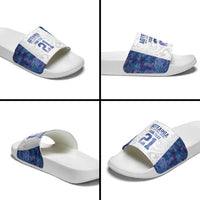 Custom New Zealand Aotearoa Slide Sandals Purple Maori Paua Shell Indigenous - Polynesian Pride