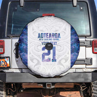 Custom New Zealand Aotearoa Spare Tire Cover Purple Maori Paua Shell Indigenous LT9 Purple - Polynesian Pride