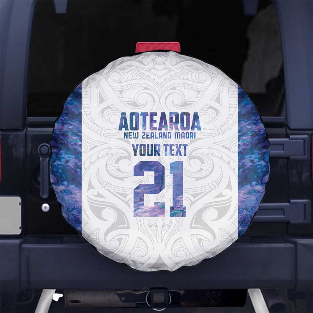 Custom New Zealand Aotearoa Spare Tire Cover Purple Maori Paua Shell Indigenous LT9 No hole Purple - Polynesian Pride