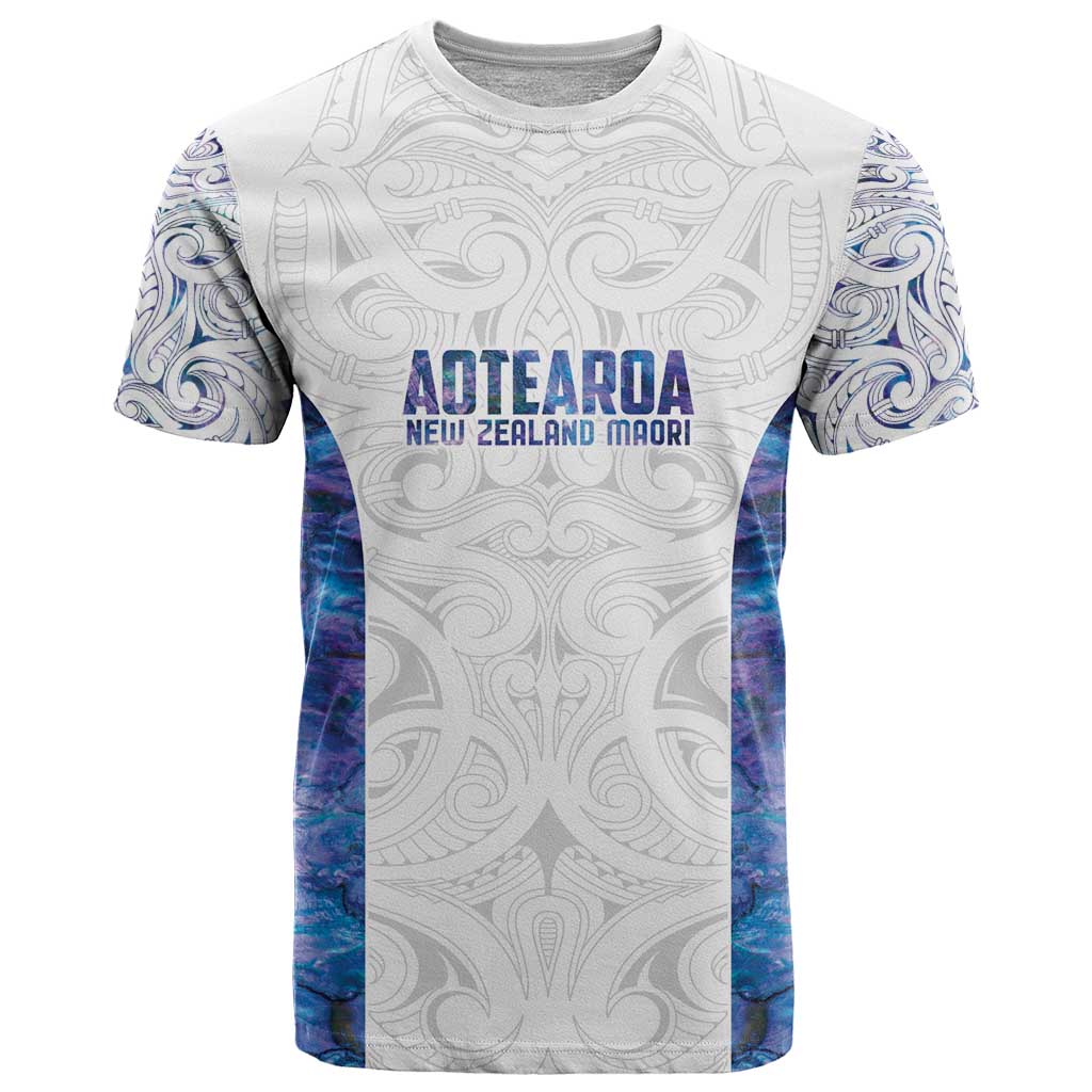 Custom New Zealand Aotearoa T Shirt Purple Maori Paua Shell Indigenous LT9 Purple - Polynesian Pride