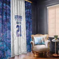 Custom New Zealand Aotearoa Window Curtain Purple Maori Paua Shell Indigenous - Polynesian Pride