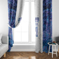 Custom New Zealand Aotearoa Window Curtain Purple Maori Paua Shell Indigenous - Polynesian Pride