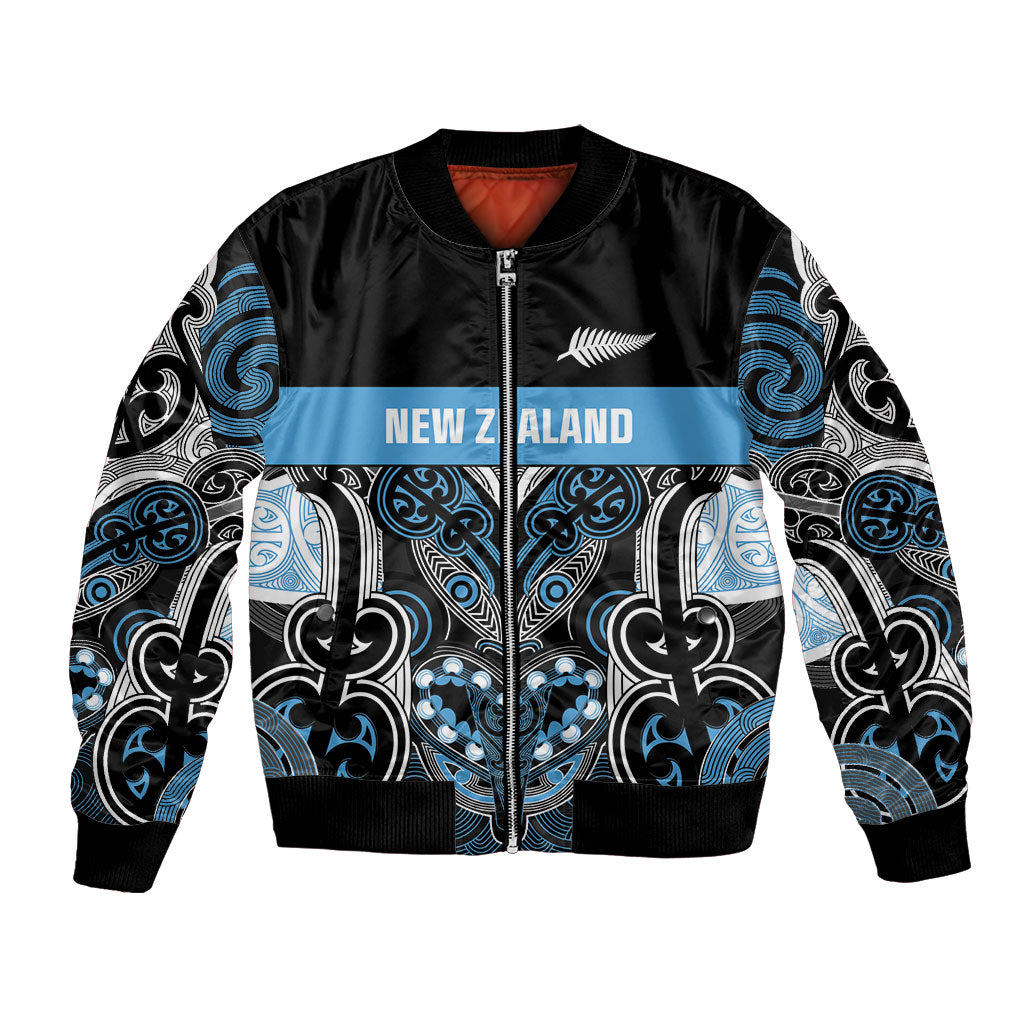 World Cricket Custom New Zealand Bomber Jacket Kia kaha nga Potae Pango