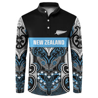 World Cricket Custom New Zealand Button Sweatshirt Kia kaha nga Potae Pango
