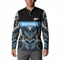 World Cricket Custom New Zealand Button Sweatshirt Kia kaha nga Potae Pango