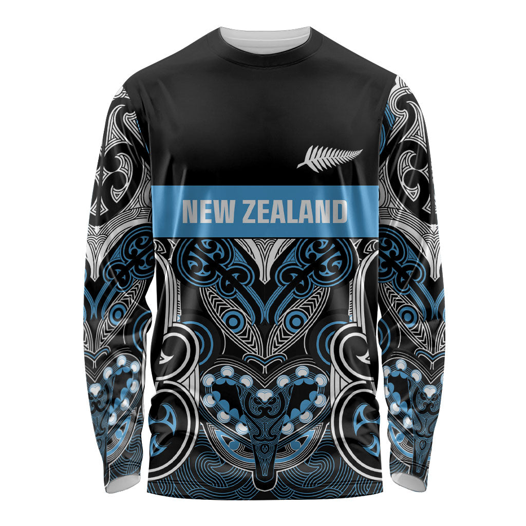 World Cricket Custom New Zealand Long Sleeve Shirt Kia kaha nga Potae Pango
