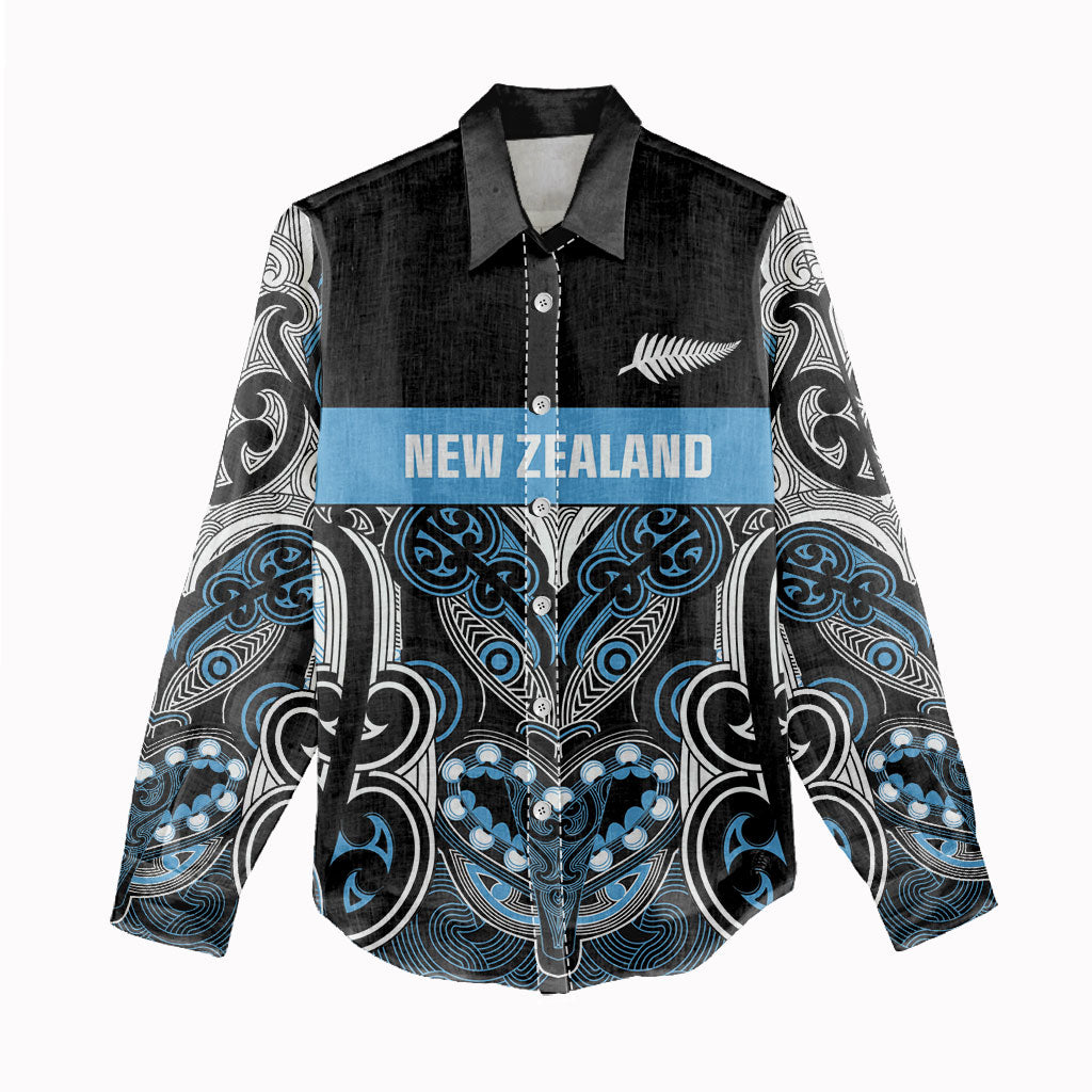 World Cricket Custom New Zealand Women Casual Shirt Kia kaha nga Potae Pango