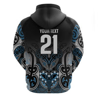 World Cricket Custom New Zealand Zip Hoodie Kia kaha nga Potae Pango