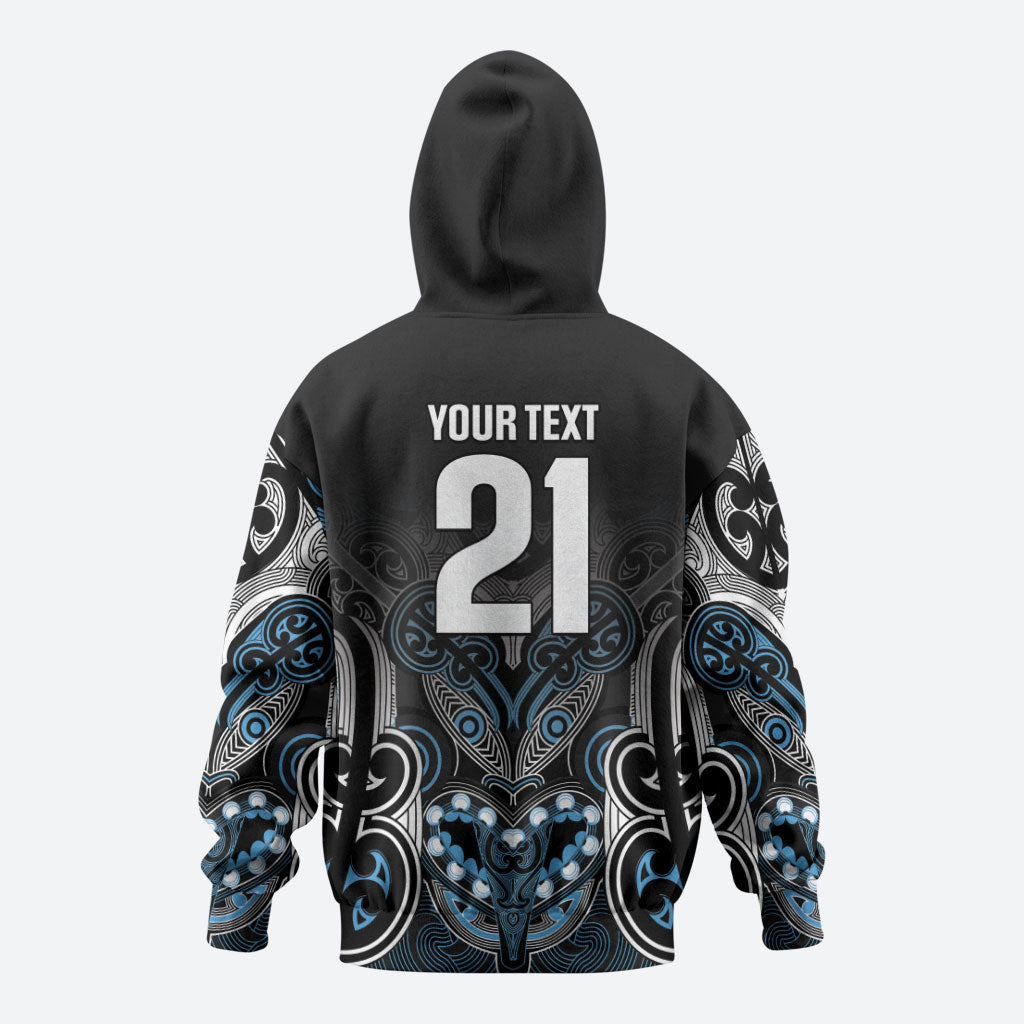 World Cricket Custom New Zealand Zip Hoodie Kia kaha nga Potae Pango