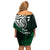 Your Matter Suicide Prevention Off Shoulder Short Dress Green Polynesian Tribal LT9 - Polynesian Pride