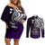 Your Matter Suicide Prevention Couples Matching Off Shoulder Short Dress and Long Sleeve Button Shirts Purple Polynesian Tribal LT9 Purple - Polynesian Pride