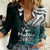 Your Matter Suicide Prevention Women Casual Shirt Turqoise Polynesian Tribal LT9 Female Turquoise - Polynesian Pride