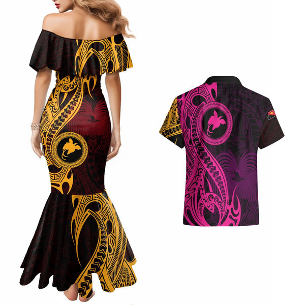 Papua New Guinea Island Tank Maxi Dress Bird of Paradise with Pink Polynesian Tribal LT9 main image 1