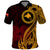 Papua New Guinea Island Polo Shirt Bird of Paradise with Gold Polynesian Tribal LT9 Gold - Polynesian Pride