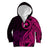 Papua New Guinea Island Kid Hoodie Bird of Paradise with Pink Polynesian Tribal LT9 Zip Hoodie Pink - Polynesian Pride
