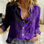 Papua New Guinea Island Women Casual Shirt Bird of Paradise with Purple Polynesian Tribal LT9 Female Purple - Polynesian Pride