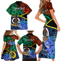 personalised-tafea-day-family-matching-short-sleeve-bodycon-dress-and-hawaiian-shirt-vanuatu-sand-drawing-with-polynesian-pattern