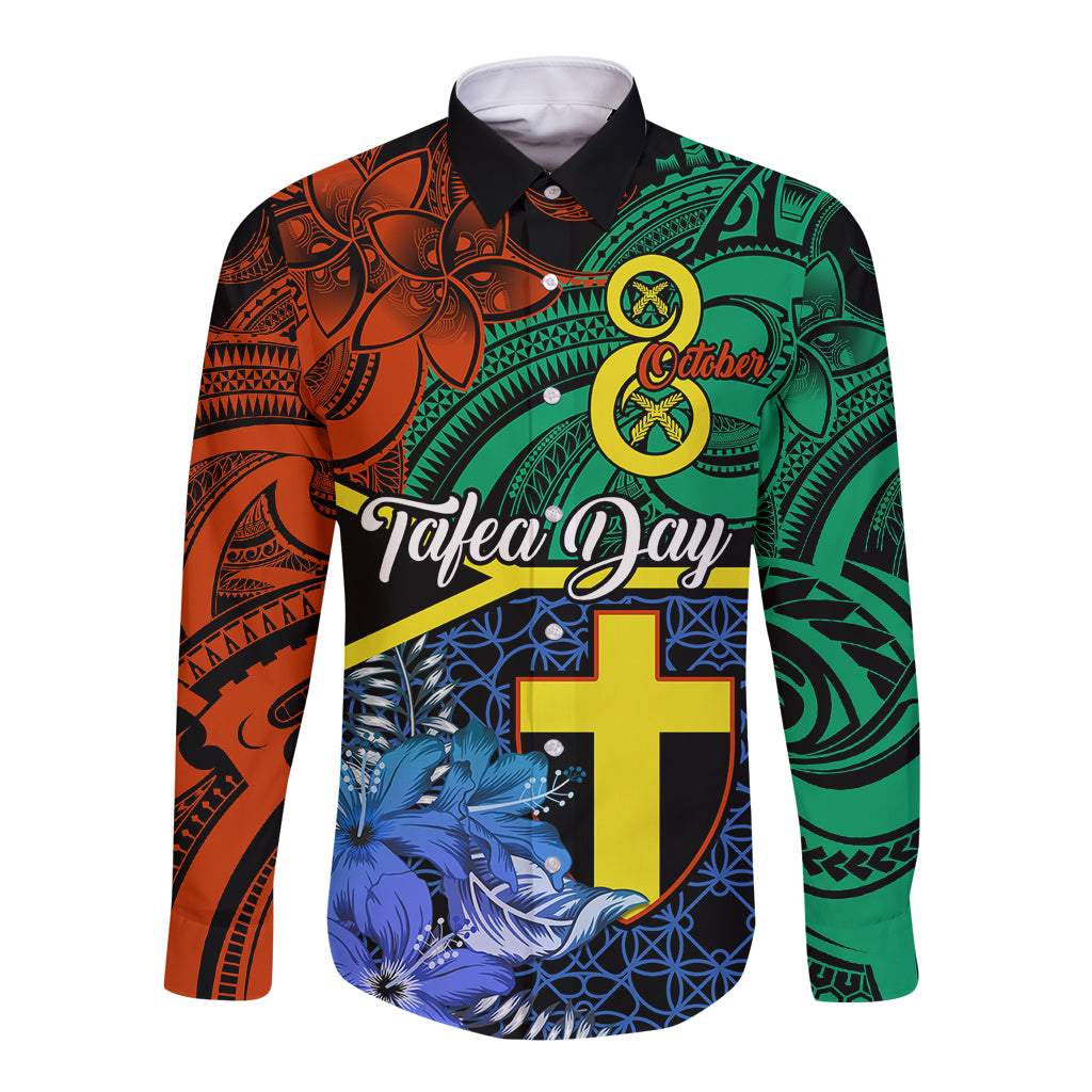 personalised-tafea-day-long-sleeve-button-shirt-vanuatu-sand-drawing-with-polynesian-pattern