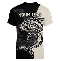 personalised-polynesia-fishing-women-v-neck-t-shirt-with-maori-hei-matau-fish-hook-gold-art