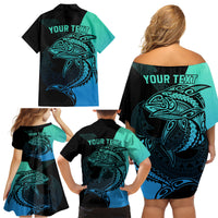 personalised-polynesia-fishing-family-matching-off-shoulder-short-dress-and-hawaiian-shirt-with-maori-hei-matau-fish-hook-turquoise-art