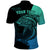 Personalised Polynesia Fishing Polo Shirt With Maori Hei Matau Fish Hook Turquoise Art LT9 - Polynesian Pride