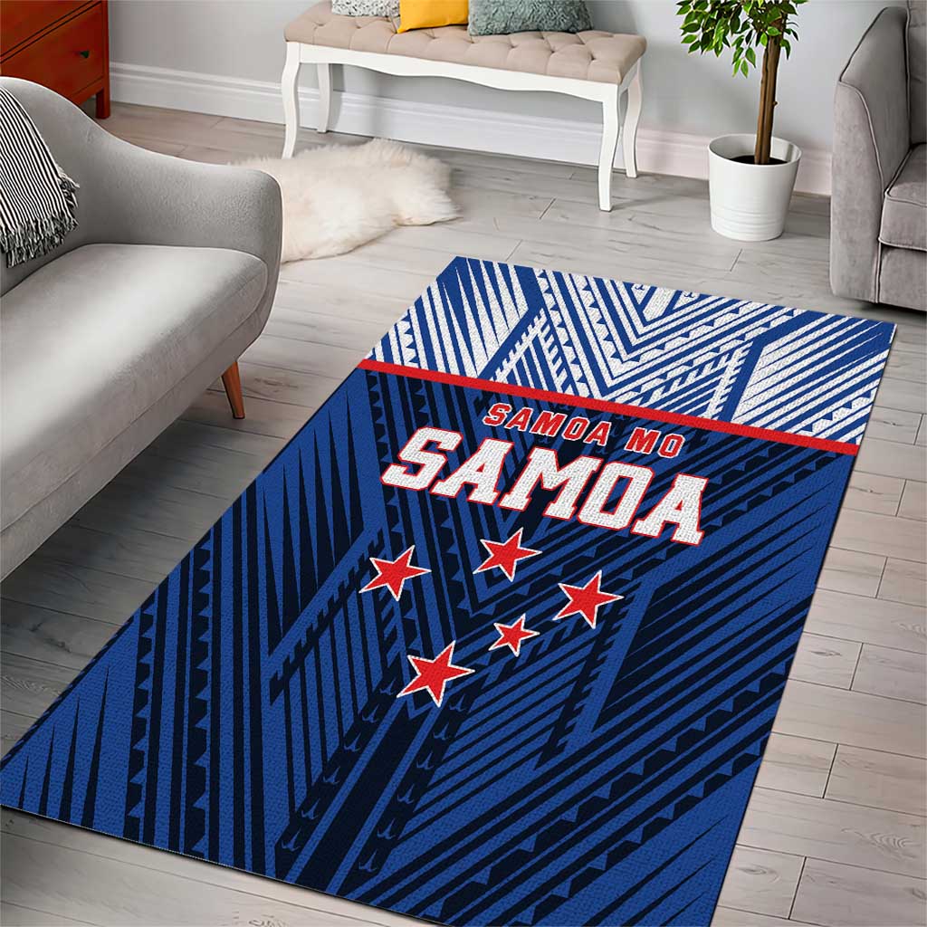 Rugby Toa Samoa Area Rug Samoa mo Samoa Island Warrior Pride - Polynesian Pride