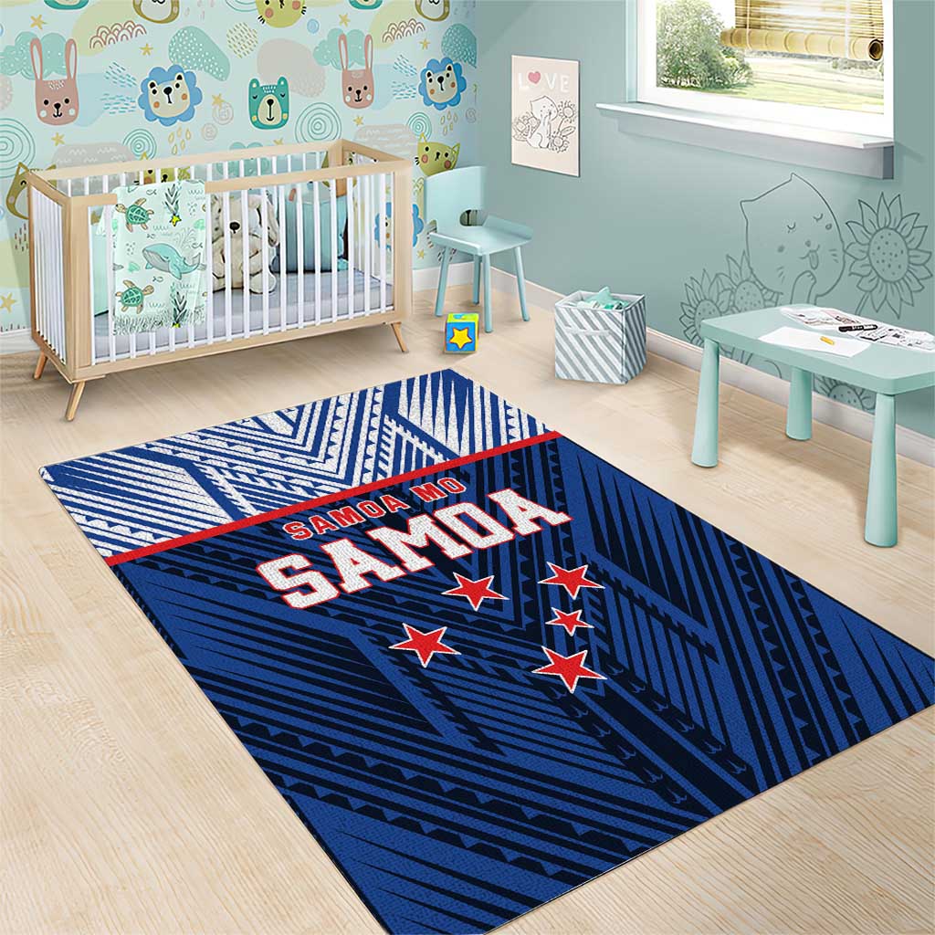 Rugby Toa Samoa Area Rug Samoa mo Samoa Island Warrior Pride - Polynesian Pride