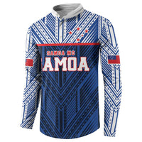 Custom Rugby Toa Samoa Button Sweatshirt Samoa mo Samoa Island Warrior Pride - Polynesian Pride