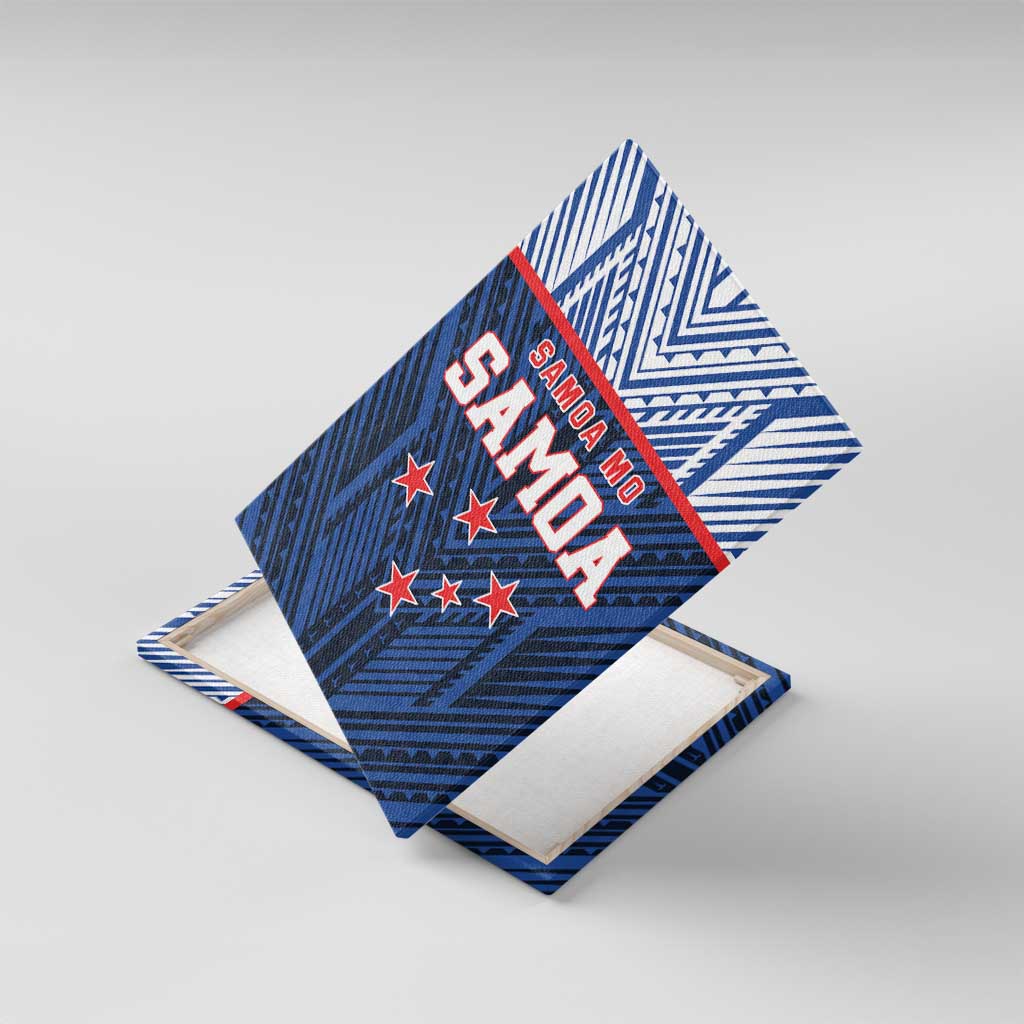 Rugby Toa Samoa Canvas Wall Art Samoa mo Samoa Island Warrior Pride - Polynesian Pride