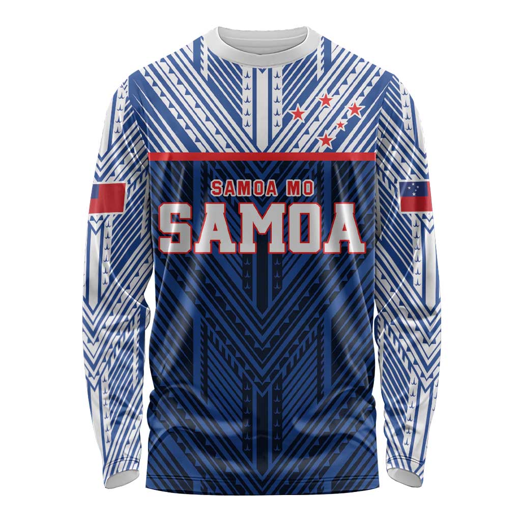 Custom Rugby Toa Samoa Long Sleeve Shirt Samoa mo Samoa Island Warrior Pride - Polynesian Pride