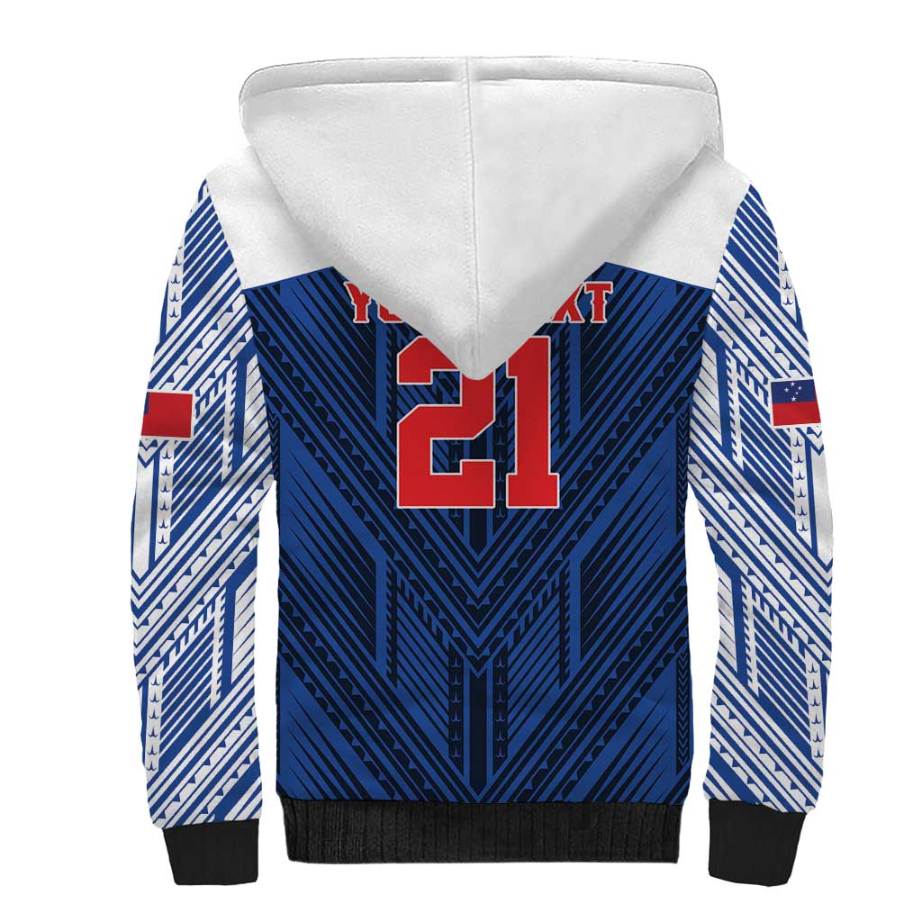 Custom Rugby Toa Samoa Sherpa Hoodie Samoa mo Samoa Island Warrior Pride - Polynesian Pride