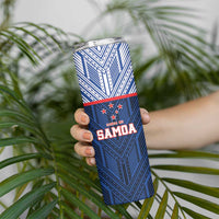 Custom Rugby Toa Samoa Skinny Tumbler Samoa mo Samoa Island Warrior Pride - Polynesian Pride