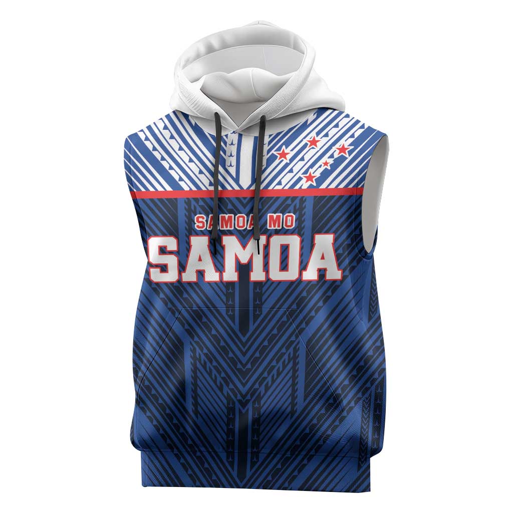 Custom Rugby Toa Samoa Sleeveless Hoodie Samoa mo Samoa Island Warrior Pride - Polynesian Pride