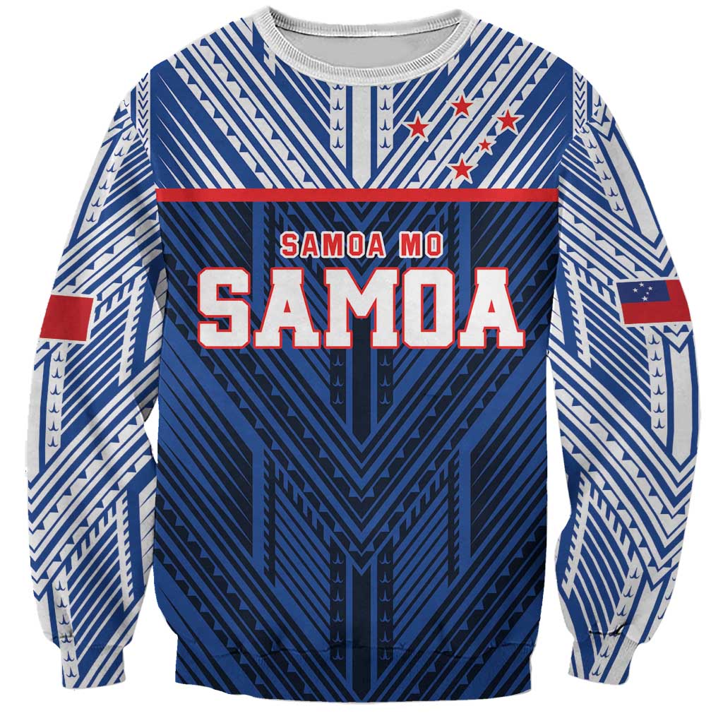 Custom Rugby Toa Samoa Sweatshirt Samoa mo Samoa Island Warrior Pride - Polynesian Pride