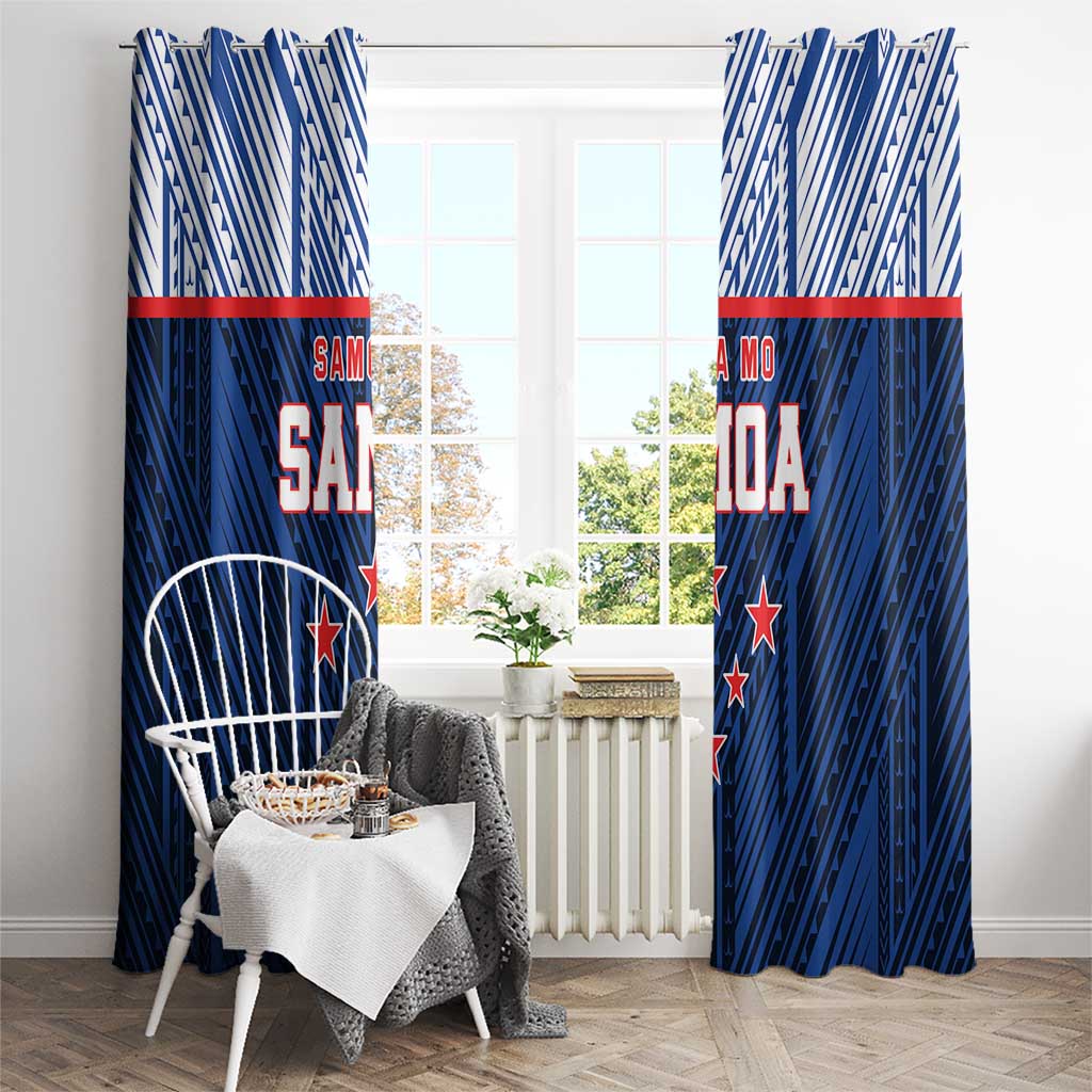Rugby Toa Samoa Window Curtain Samoa mo Samoa Island Warrior Pride - Polynesian Pride