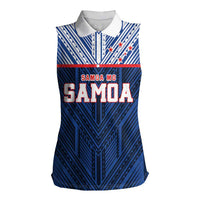Custom Rugby Toa Samoa Women Sleeveless Polo Shirt Samoa mo Samoa Island Warrior Pride - Polynesian Pride
