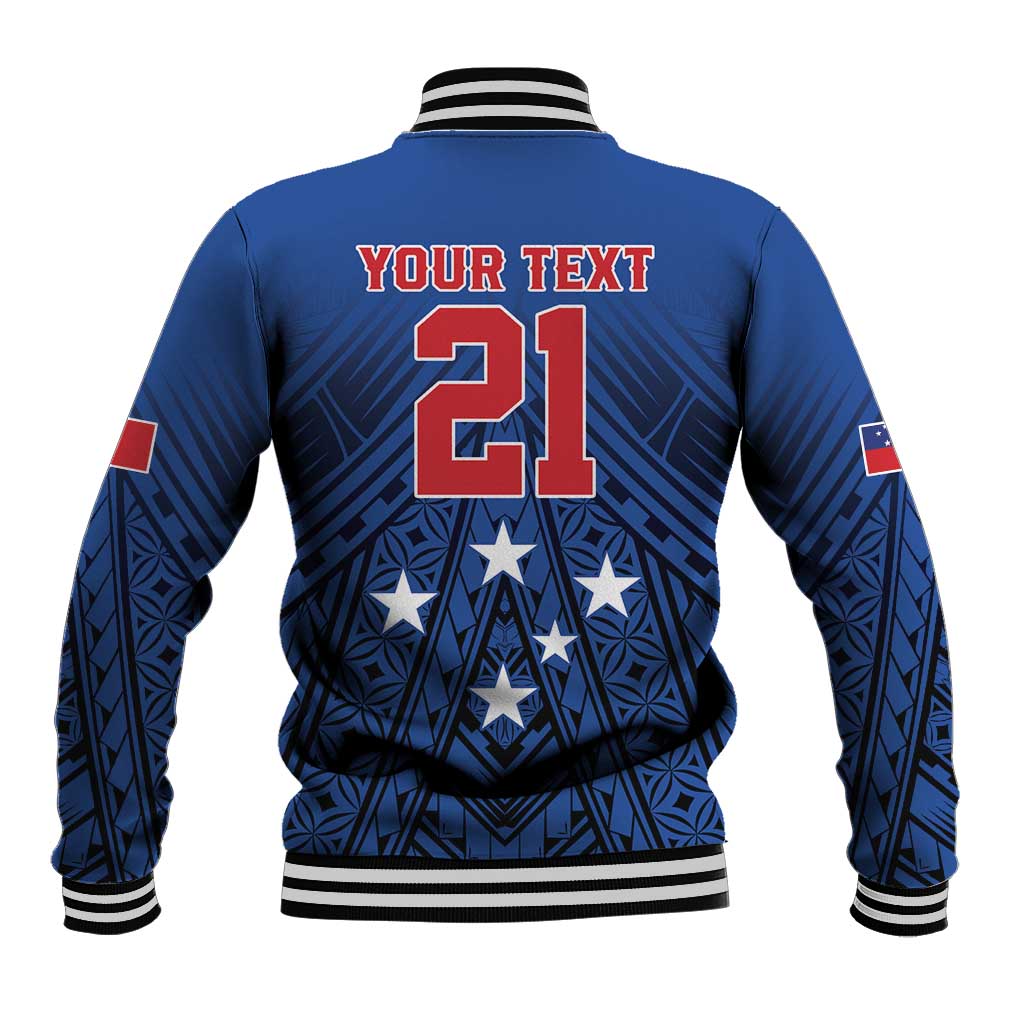 Custom Rugby Toa Samoa Baseball Jacket Samoa mo Samoa Strength in Tatau - Polynesian Pride
