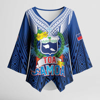 Custom Rugby Toa Samoa Kimono Sleeve Blouse Samoa mo Samoa Strength in Tatau - Polynesian Pride