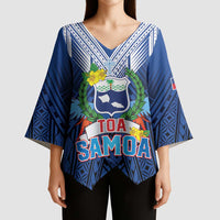 Custom Rugby Toa Samoa Kimono Sleeve Blouse Samoa mo Samoa Strength in Tatau - Polynesian Pride