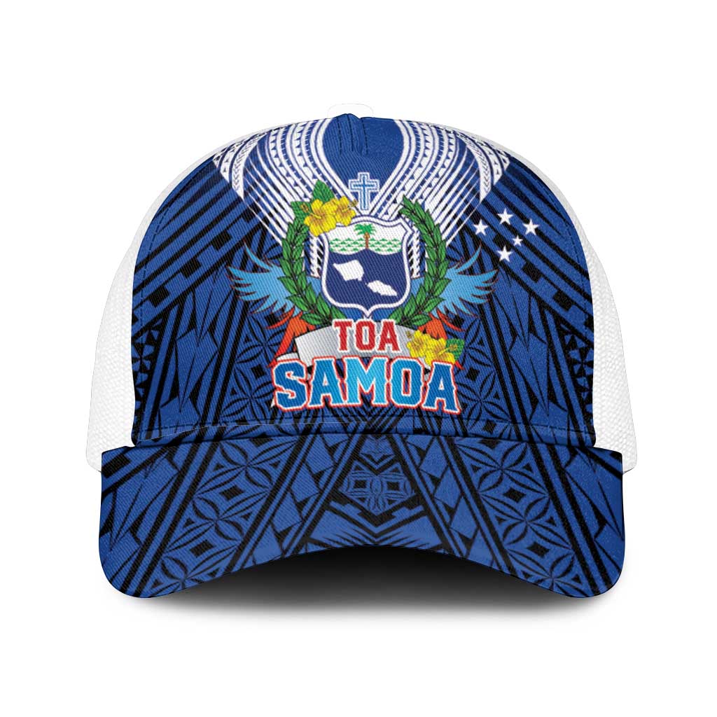 Toa Samoa Rugby Mesh Trucker Cap Samoa mo Samoa Strength in Tatau - Polynesian Pride