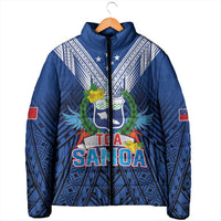 Custom Rugby Toa Samoa Padded Jacket Samoa mo Samoa Strength in Tatau - Polynesian Pride
