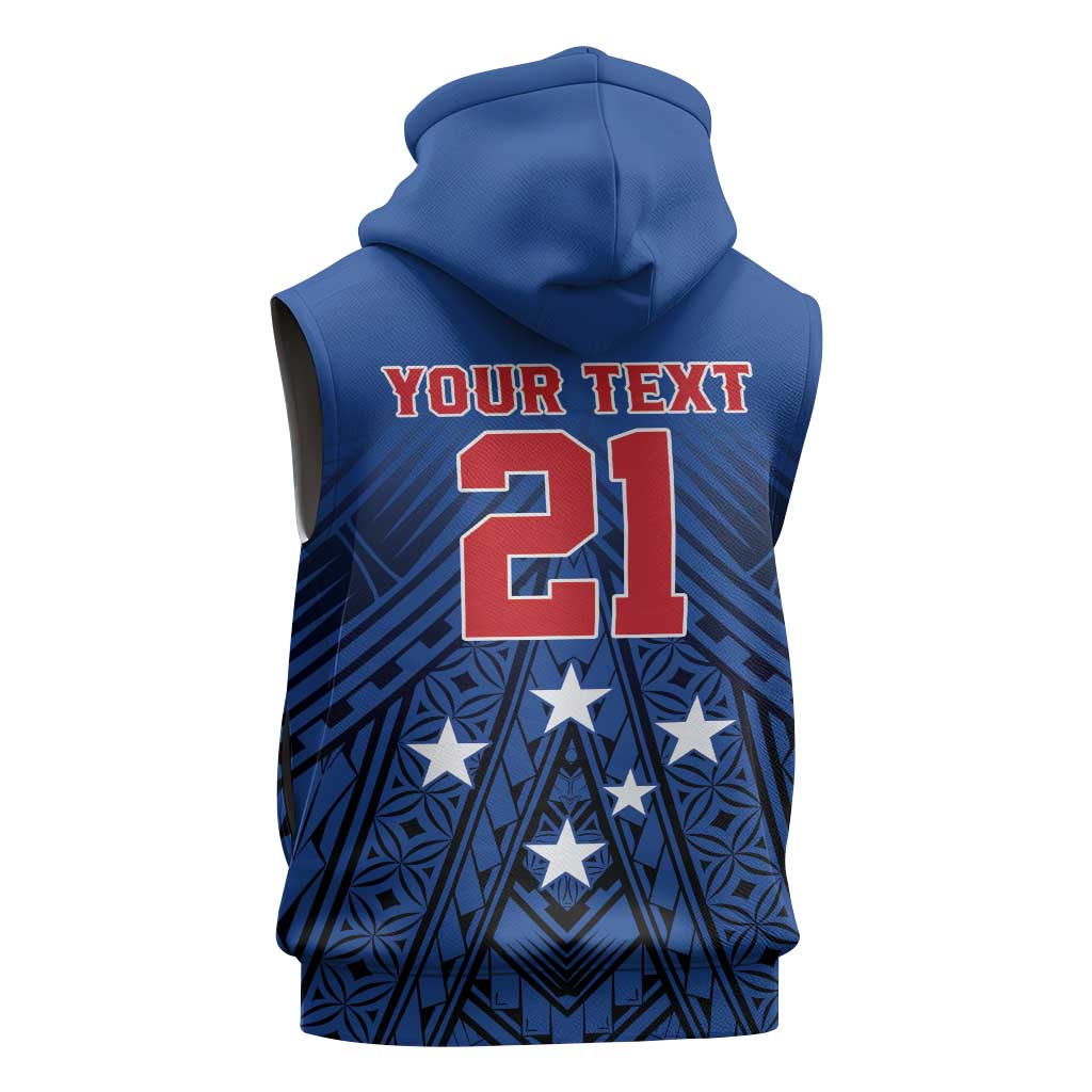 Custom Rugby Toa Samoa Sleeveless Hoodie Samoa mo Samoa Strength in Tatau - Polynesian Pride