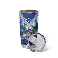 Custom Rugby Toa Samoa Tumbler Cup Samoa mo Samoa Strength in Tatau - Polynesian Pride